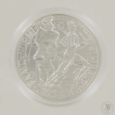 Juhlaraha Paavo Nurmi 1997, nimellisarvo 100mk, 925,  Paino: 21,6 g