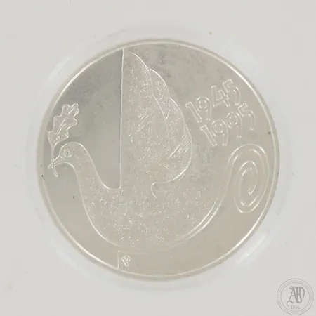 Juhlaraha YK 50 vuotta, 1945-1995, nimellisarvo 100mk, 925,  Paino: 24,2 g