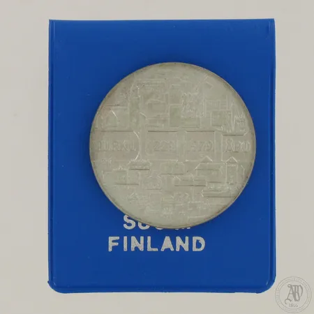 Juhlaraha, Turku 750 vuotta, nimellisarvo 25mk, 500,  Paino: 26,4 g