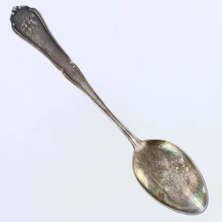 Kahvilusikka, kaiverrettu, chippendale, pituus 121mm, 830hopea,  Paino: 15,2 g