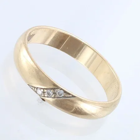 Timanttisormus 3xn.0.01ct, koko 18¼, 585,  Paino: 3,2 g