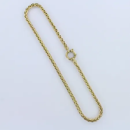 Wheat-kaulaketju, pituus 42cm, leveys 5mm, 585,  Paino: 19,9 g