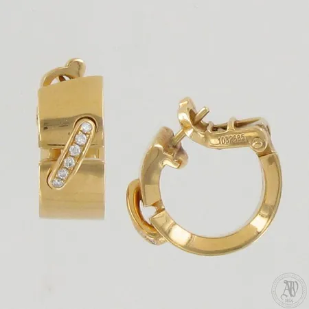 Timanttikorvakorut Chaumet 12xn.0.01ct, Ø 17mm, 750,  Paino: 10,6 g
