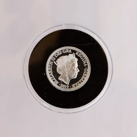 Juhlaraha Gibraltar, sovereign, 999 hopeaa,  Paino: 7,9 g