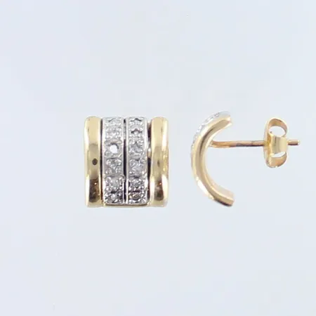 Timanttikorvakorut 24xn.0.005ct, korkeus 10,5mm, 585,  Paino: 4 g