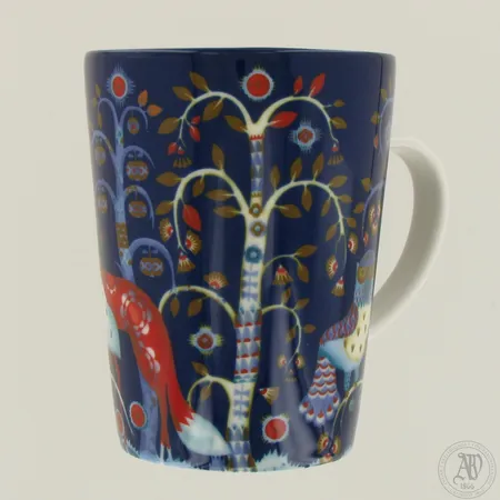 Kahvimuki, Iittala Taika, 40cl, design Klaus Haapaniemi, hyvin pientä käyttökulumaa, sininen