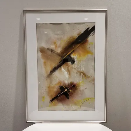 Vesivärityö, signeeraus Nandor Mikola, taulun kehyksessä jälkiä, mitat 44x66,5cm Ei lähetetä