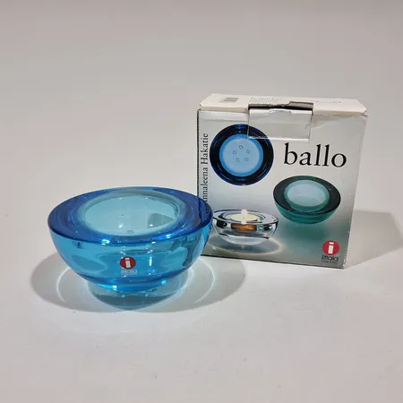 Kynttilälyhty, Iittala Ballo, Ø 92mm, sininen