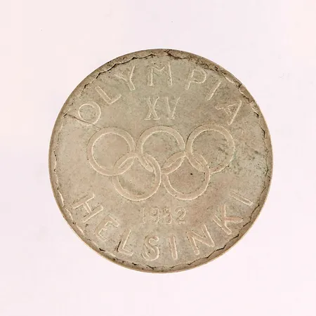 Juhlaraha Suomi, Olympia XV Helsinki 1952, nimellisarvo 500mk, 500, Paino: 12,1 g