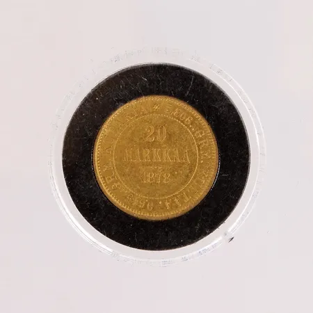 Kultaraha, 20 Markkaa 1878, rasia, 900,