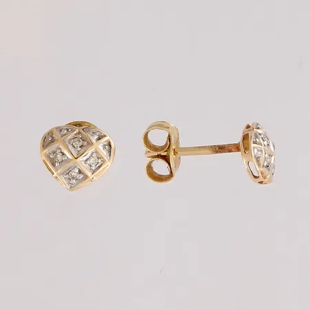 Timanttikorvakorut 8xn.0.005ct, mitat 6x7mm, 585,  Paino: 0,7 g