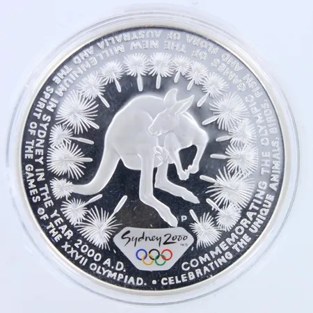 Hopearaha, 5 Dollars, Sydney 2000, Australia, 999hopea,  Paino: 31,7 g