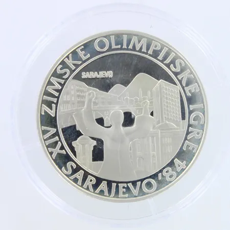 Hopearaha, 250dinare, Sarajevo 1984, Yugoslavia, 925,  Paino: 17,1 g