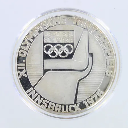 Hopearaha, 100 shilling, innsbruck 1976, austria, 640hopea,  Paino: 23,8 g