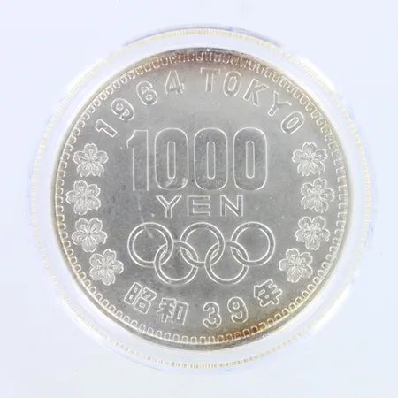 Hopearaha, Tokyo 1964, Japan, 1000 Yen, 925,  Paino: 19,9 g