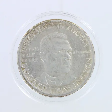 Hopearaha, ½ Dollar (Booker T. Washington Memorial) 1946, USA, 900,   Paino: 12,5 g
