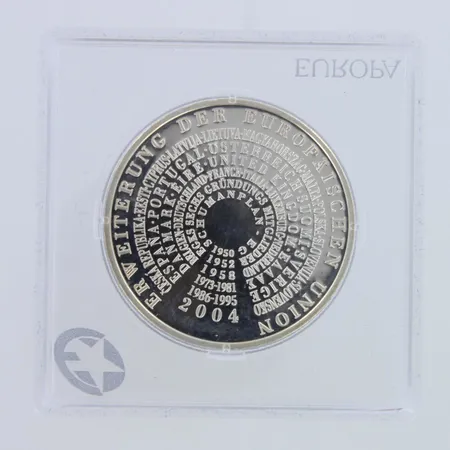 Hopearaha, 10 Euro (European Union) 2004, saksa, 925,  Paino: 18 g