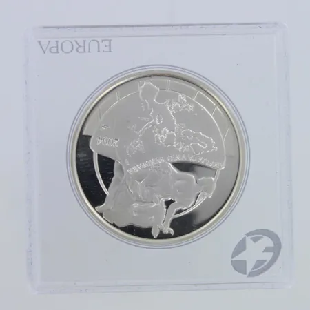 Hopearaha, 10 Euro - Albert II (Expansion of the European Union) 2004, 925,   Paino: 18,9 g