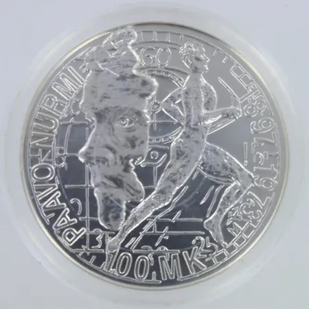 Juhlaraha Paavo Nurmi 1997, nimellisarvo 100mk, 925,   Paino: 21,7 g