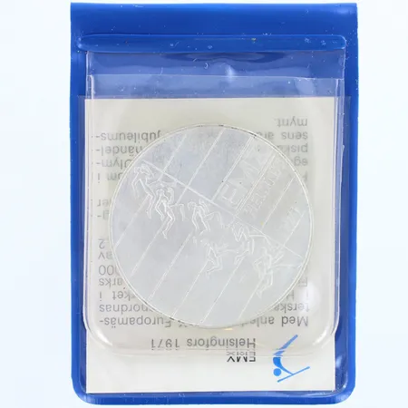 Juhlaraha EMX Helsinki 1971, nimellisarvo 10mk, 500,   Paino: 24,2 g