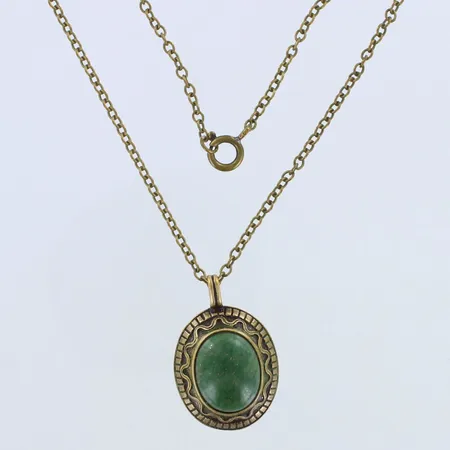 Kivikaulakoru, kalevala koru, ketjun pituus 56-60,5cm, riipuksen korkeus 29mm, pronssia