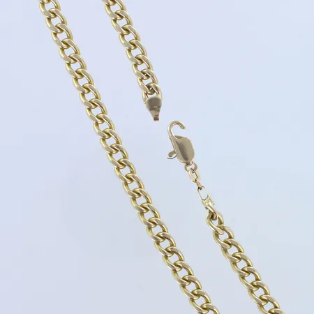 Panssarikaulaketju, lukko viallinen, pituus 52cm, leveys 5,8mm, 585,  Paino: 19,7 g