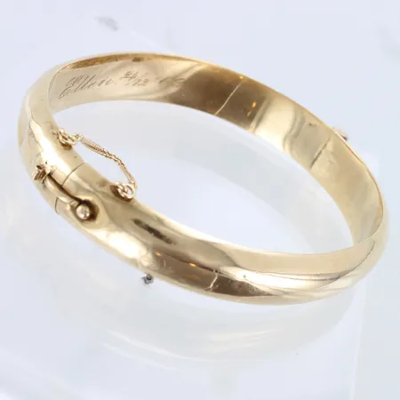 Viallinen rannerengas, kaiverrettu, Ø59mm, 585br,  Paino: 16,2 g