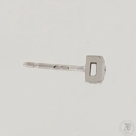Timanttikorvakoru 1xn.0.05ct, ei taustaa, 750 valkokulta, Paino: 0,8 g