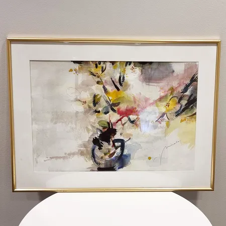 Vesivärityö, signeeraus Nandor Mikola, kuvakoko 48x71cm Ei lähetetä