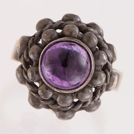 Kivisormus, kaiverrettu, koko 17¼, 925br,  Paino: 5,7 g