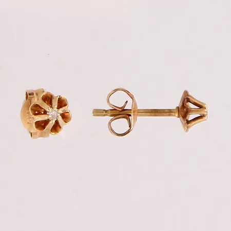 Timanttikorvakorut 2xn.0.01ct, Ø 4mm, 585,  Paino: 0,5 g