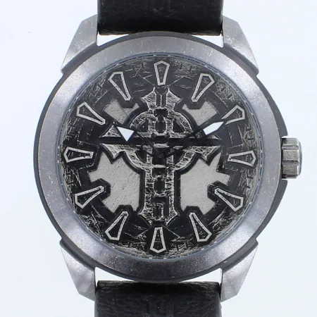 Teräsrannekello Police, 14637J, quartz, rungon Ø47mm, nahkaranneke, rannekkeen pituus 180-230mm, laatikko