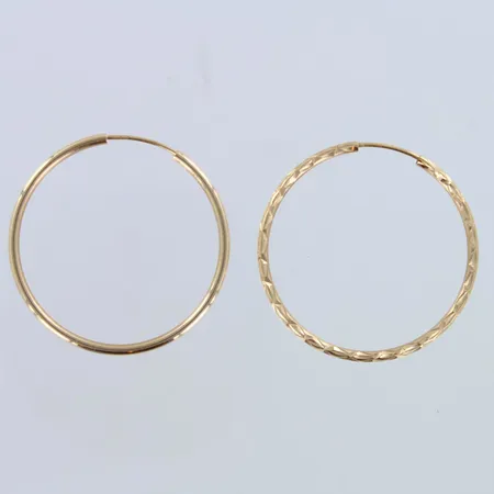 Kuvioidut korvarenkaat, Ø31mm, 585,  Paino: 1,7 g