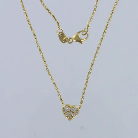 Timanttikaulakoru 9xn.0.01ct, ketjun pituus 42cm, 750,  Paino: 3,2 g