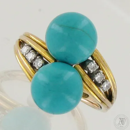 Kivisormus timanteilla 6xn.0.02ct, koko 17, 585br,  Paino: 6,4 g