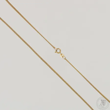 Kaulaketju, käytön jälkiä, pituus 45,5cm ja leveys 1,7mm, 585,  Paino: 4,7 g