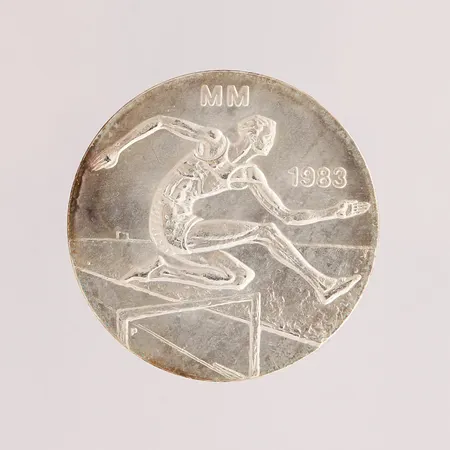 Juhlaraha, Yleisurheilun MM 1983, nimellisarvo 50mk, 500, Paino: 21,7 g
