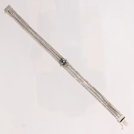 Kivirannekoru, yksi kivi puuttuu, pituus 185mm, pitoisuusleima 565,  Paino: 15,5 g