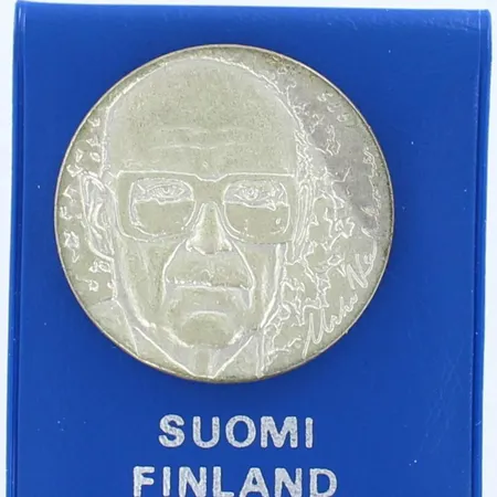 Juhlaraha, Urho Kekkonen 1975, nimellisarvo 10 markkaa, 500,  Paino: 23,5 g