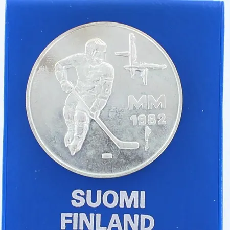 Juhlaraha, Jääkiekon MM 1982, nimellisarvo 50mk, 500,  Paino: 23,1 g