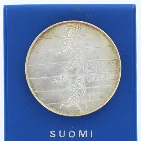 Juhlaraha, EMX Helsinki 1971, nimellisarvo 10mk, 500,  Paino: 24,2 g