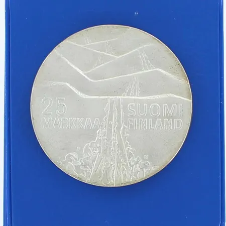 Juhlaraha Suomi, Lahti MM 1978, nimellisarvo 25mk, 500,  Paino: 26,4 g