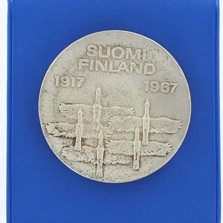 Juhlaraha, Suomi Finland 1917-1967, nimellisarvo 10mk, 900,  Paino: 24 g