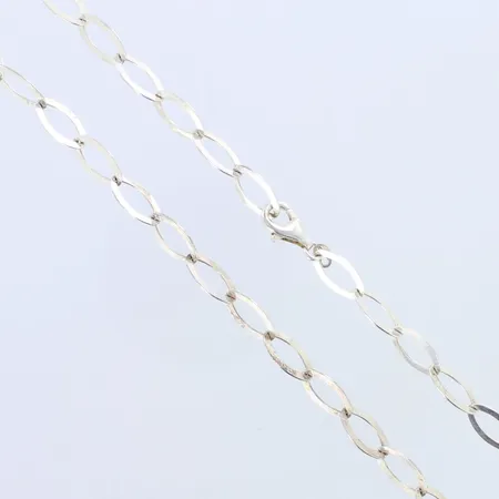 Kaulaketju, käytön jälkiä, pituus 45cm ja leveys 7mm, 925,  Paino: 10,4 g