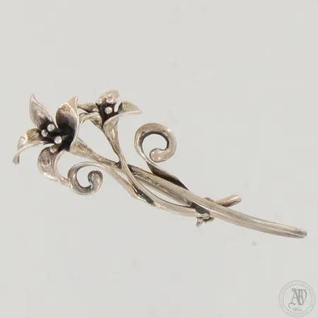 Kukka-rintakoru, korkeus ja leveys 50mm ja 20mm, 925, Paino: 3,6 g
