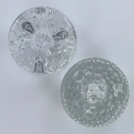 Kaksi kynttilänjalkaa Iittala, Ultima Thule, Tapio Wirkkala, korkeus 41mm