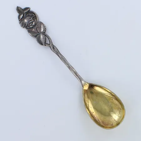 Sokerilusikka, ruusu, kaiverrettu, pituus 150mm, 813h,  Paino: 25,1 g