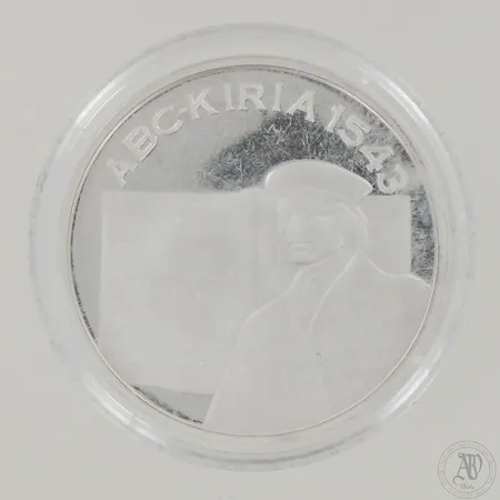 Hopeamitali, ABC-kirja 1543, 925,  Paino: 27,1 g