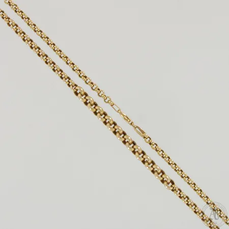 Papukaulaketju, pituus 45,5cm ja leveys 3-5mm, 585,  Paino: 6,6 g