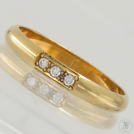 Timanttisormus 3xn.0.01ct, koko 18½, 750,  Paino: 2,9 g